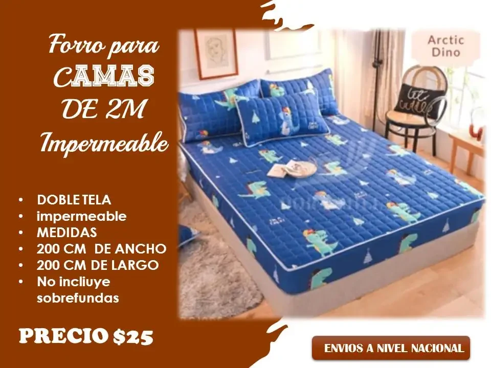 Forro impermeable para cama de 2 m 3