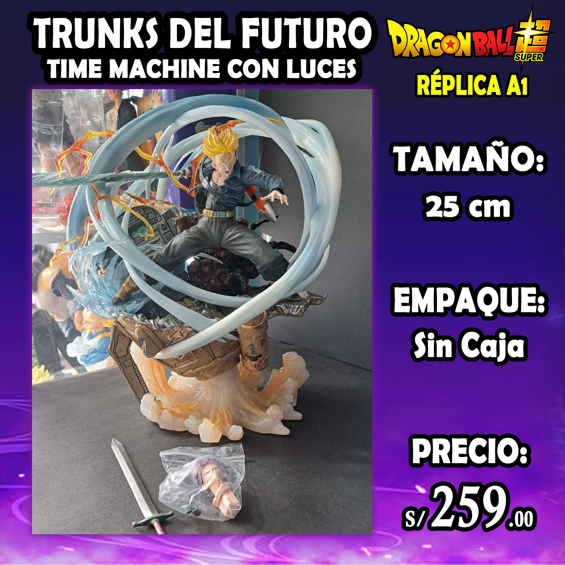 Trunks del Futuro Con Nave Luces Led