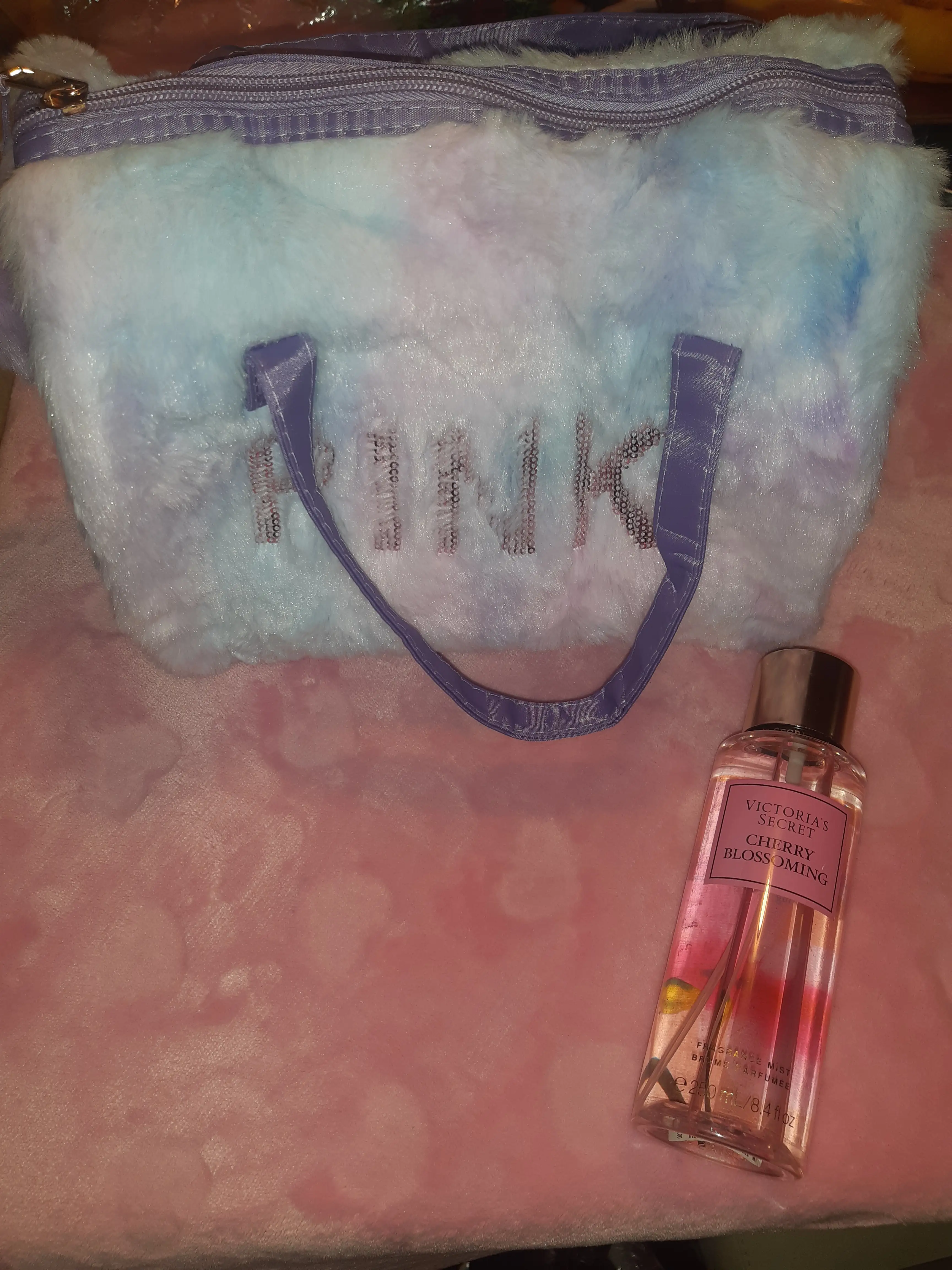 Cartera baul pink peluche