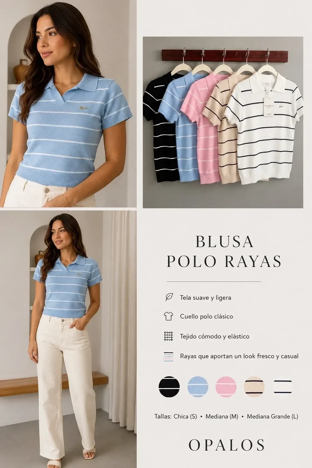 Blusa Polo Rayas