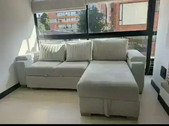 Sala en L sofacama multifuncional mas poltronas  2