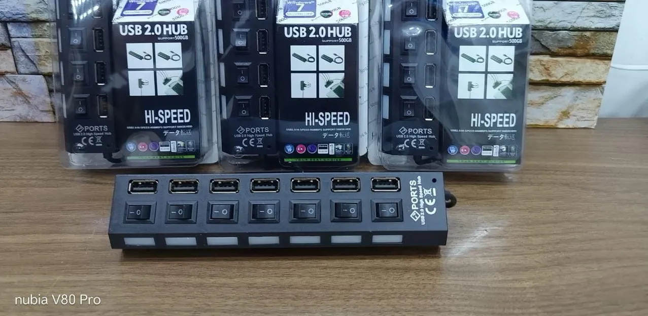 ADAPTADOR HUB 2.0 USB 7 PUERTOS 