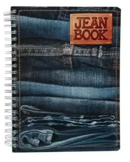 Cuaderno profesional rayado jean book 200 h espiral-doble