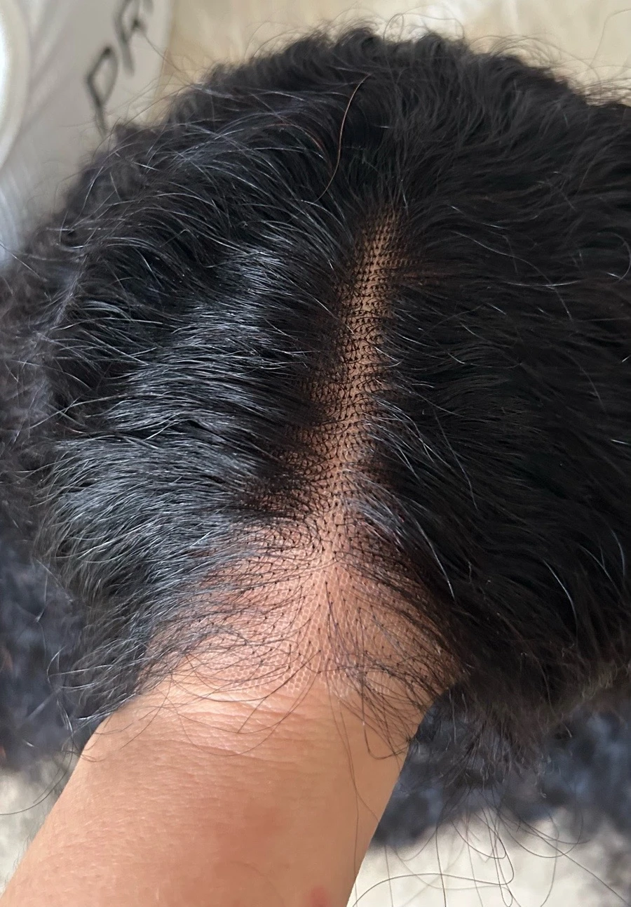Peluca cabello humano kinky de 26 pulgadas, frontla lace  5x5 glueless  6