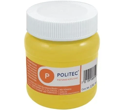 Politec pintura amarillo  canario frasco 20 ml