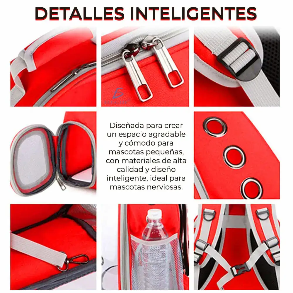 Mochila De Viaje Con Cápsula Para Mascotas  4