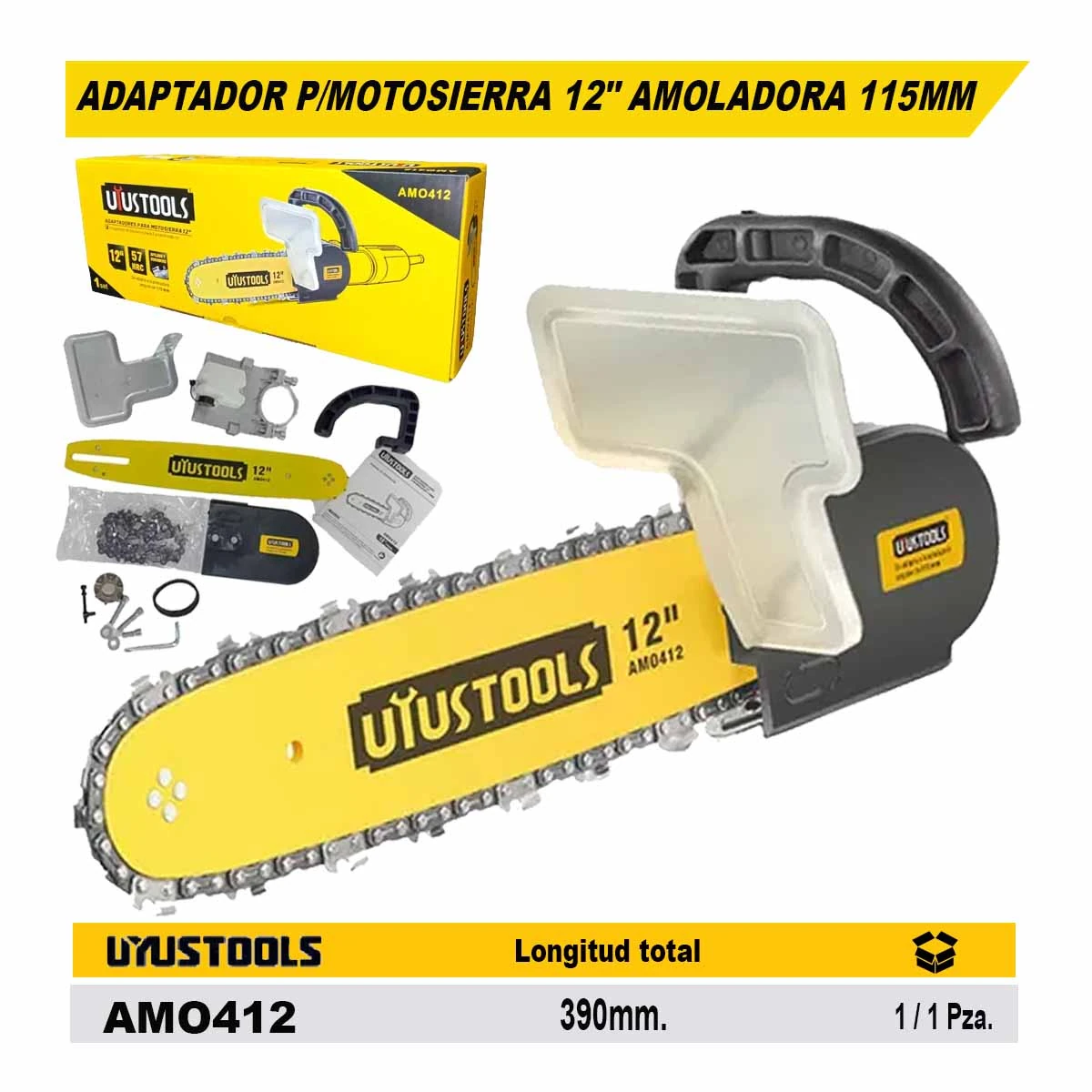 ADAPTADOR P/MOTOSIERRA 12" AMOLADORA UYUST 115MM