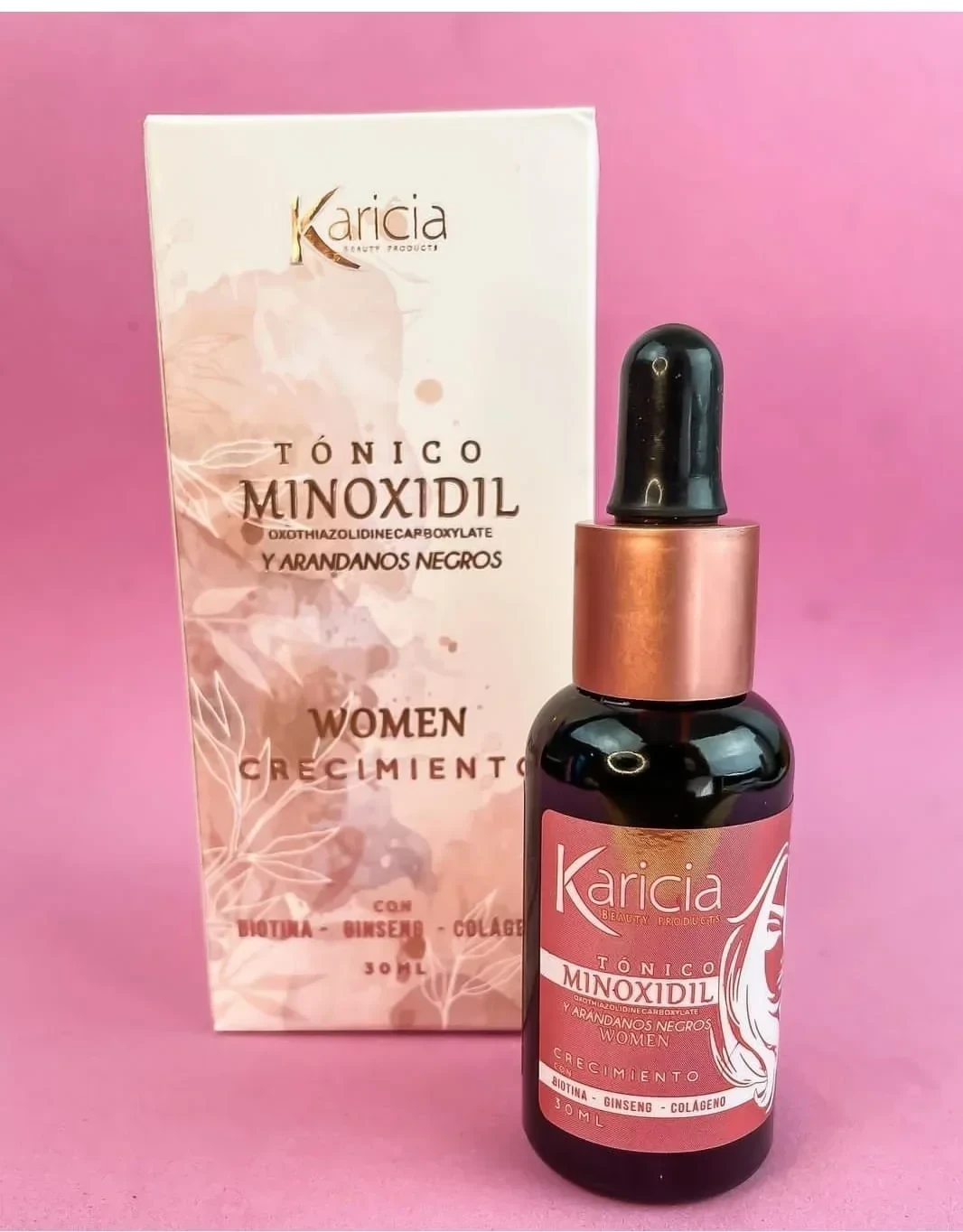 karicia tonico minoxidil dama