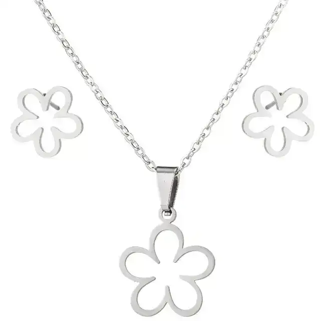 Juego Flor Plateado REF: G748 3