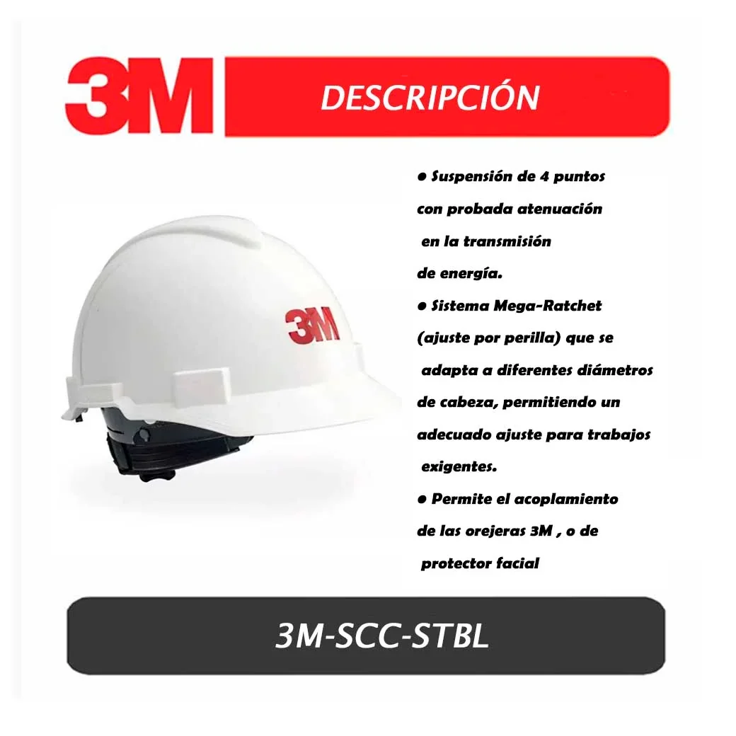 CASCO SEGURIDAD CONTRAKTOR BLANCO 3M STANDAR