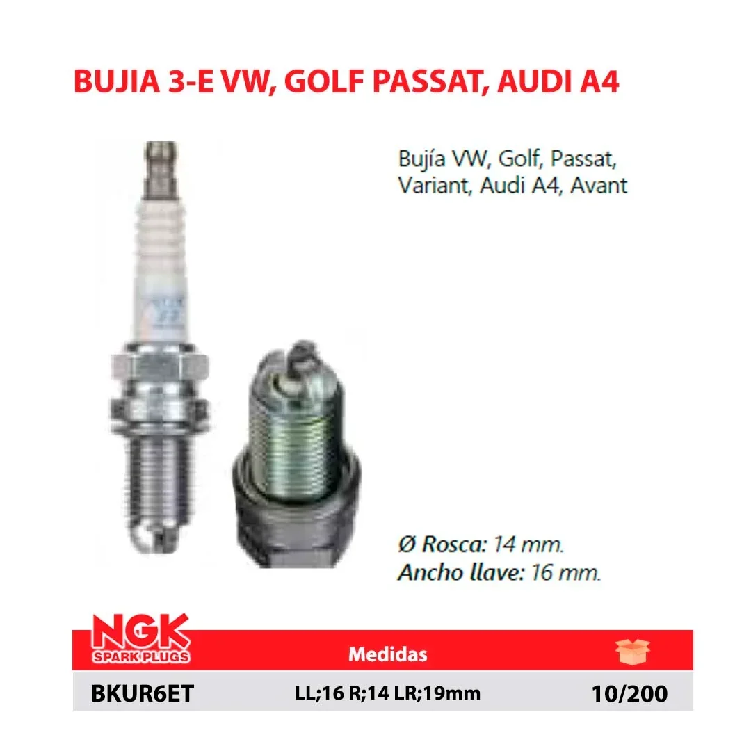 BUJIA 3-E VW, GOLF PASSAT, AUDI A4 LL;16 R;14 LR;19mm