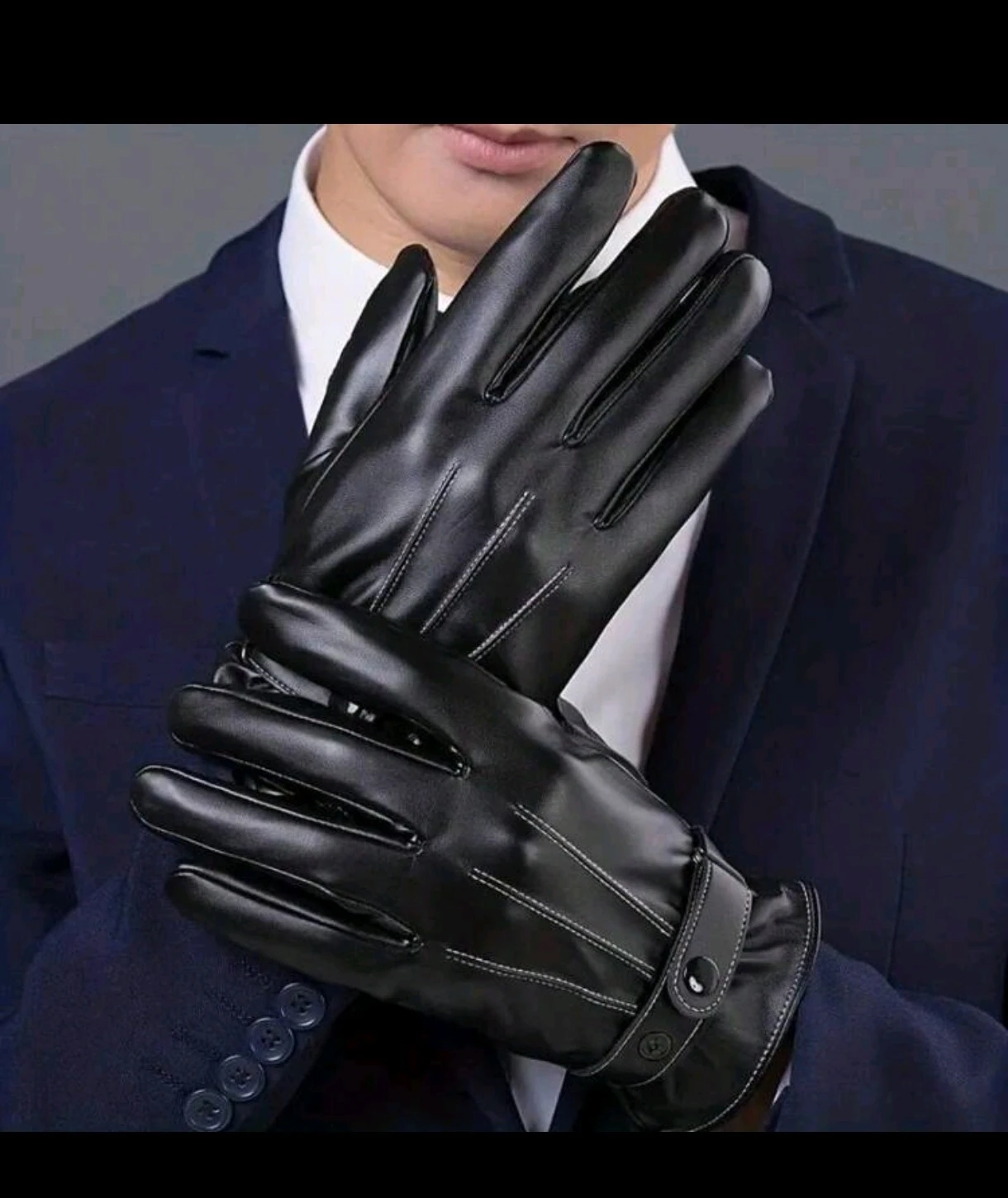 Guantes Térmicos Elegantes Tipo Cuero con Pantalla Táctil 2
