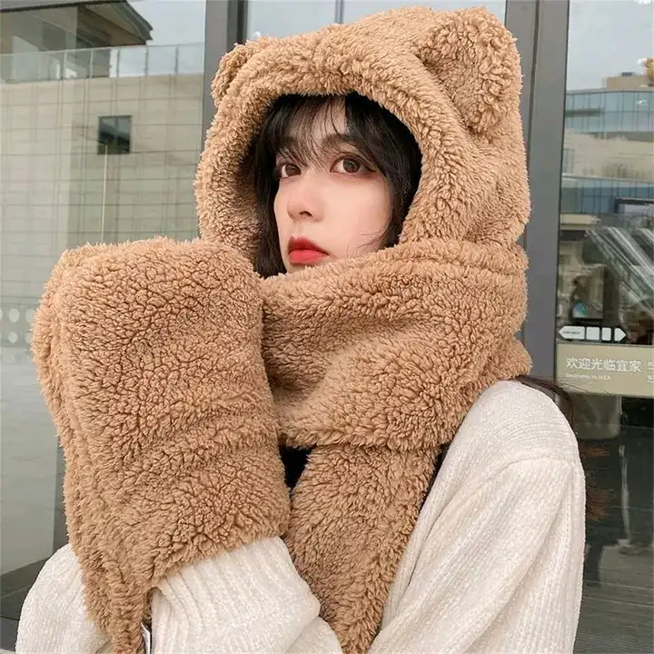 GORRO DE OSO 🐻‍❄️ CON BUFANDA 🧣 3
