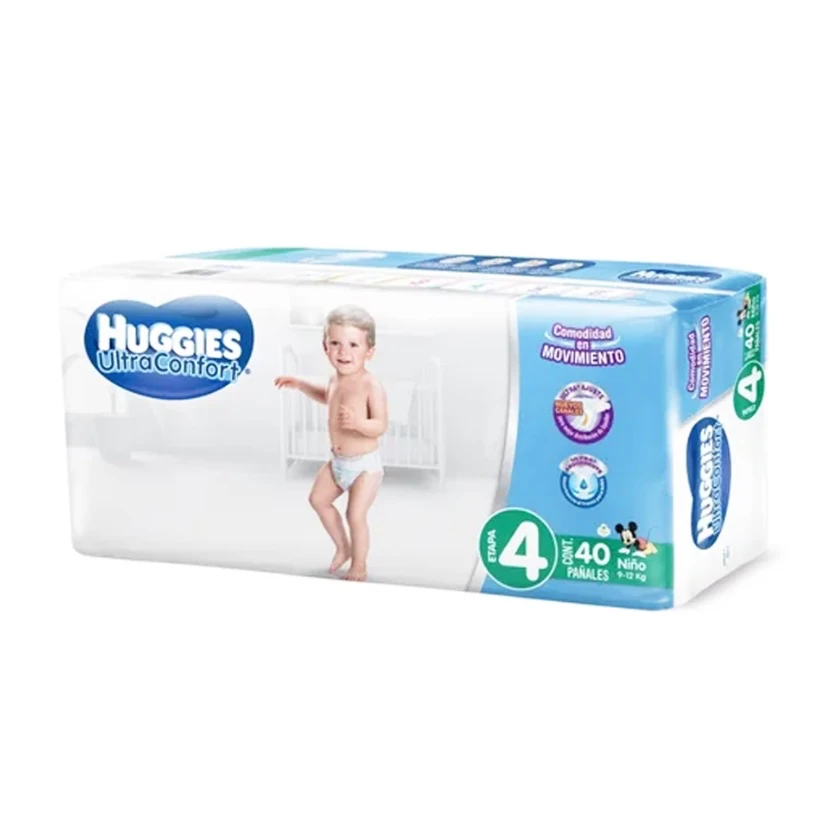 Pañal huggies ultra conford niño etapa 4 