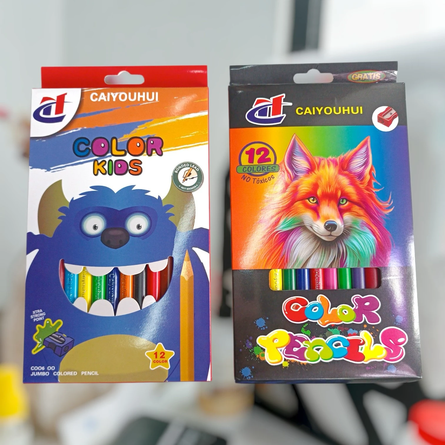 Colores jumbo con sacapuntas 9
