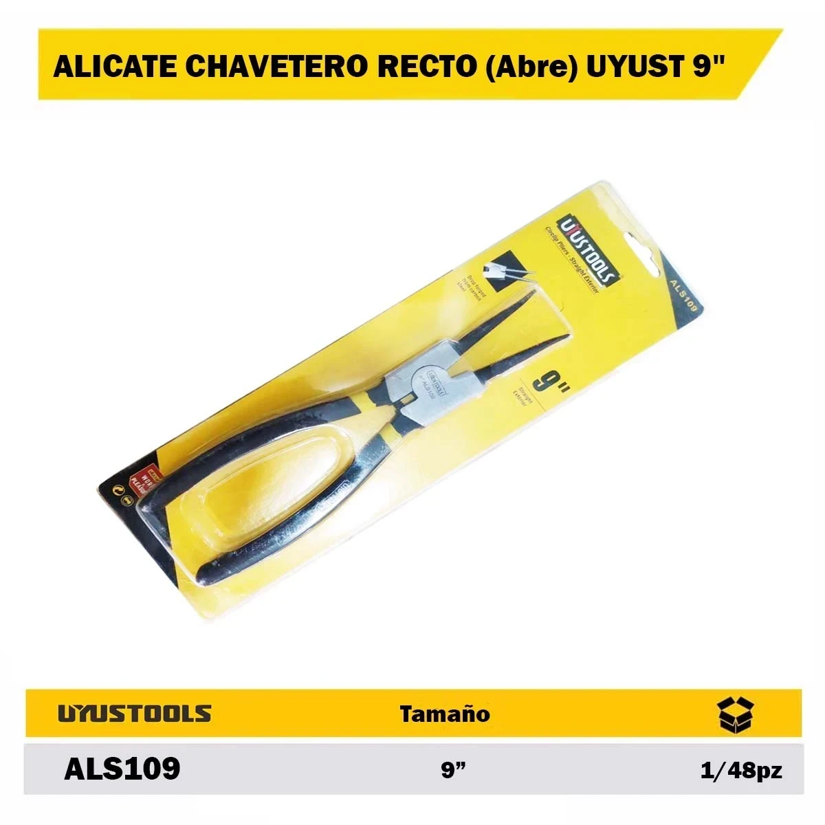 ALICATE CHAVETERO RECTO (Abre) UYUST 9"