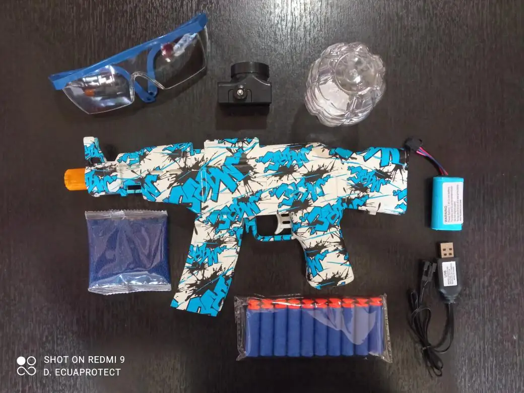 PISTOLA DE HIDROGEL AK47 2en1 🔵
