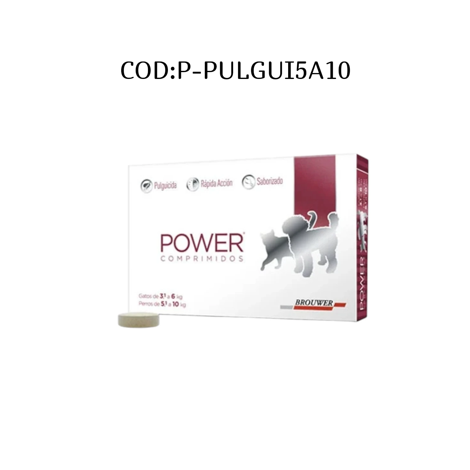 COMPRIMIDO POWER  5A10KG GATO 3A6KG