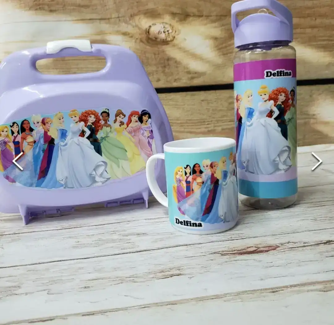 Set full Lunchera  Lunchera + Taza + Botella pico 750cc