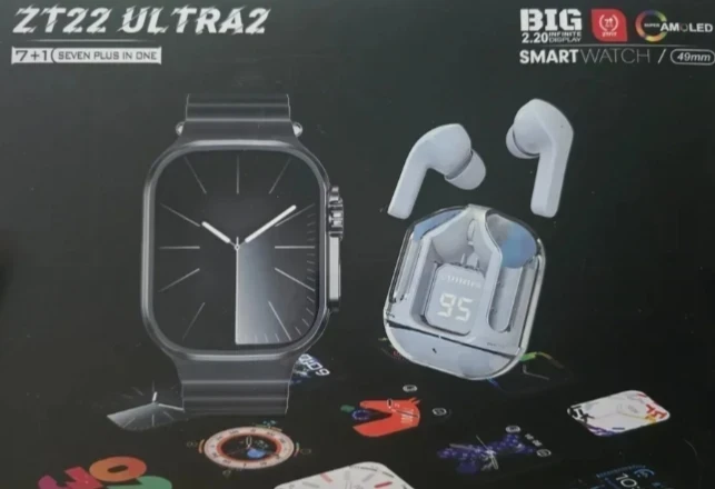 RELOJ INTELIGENTE ULTRA 2 7+1 MALLAS ZT22