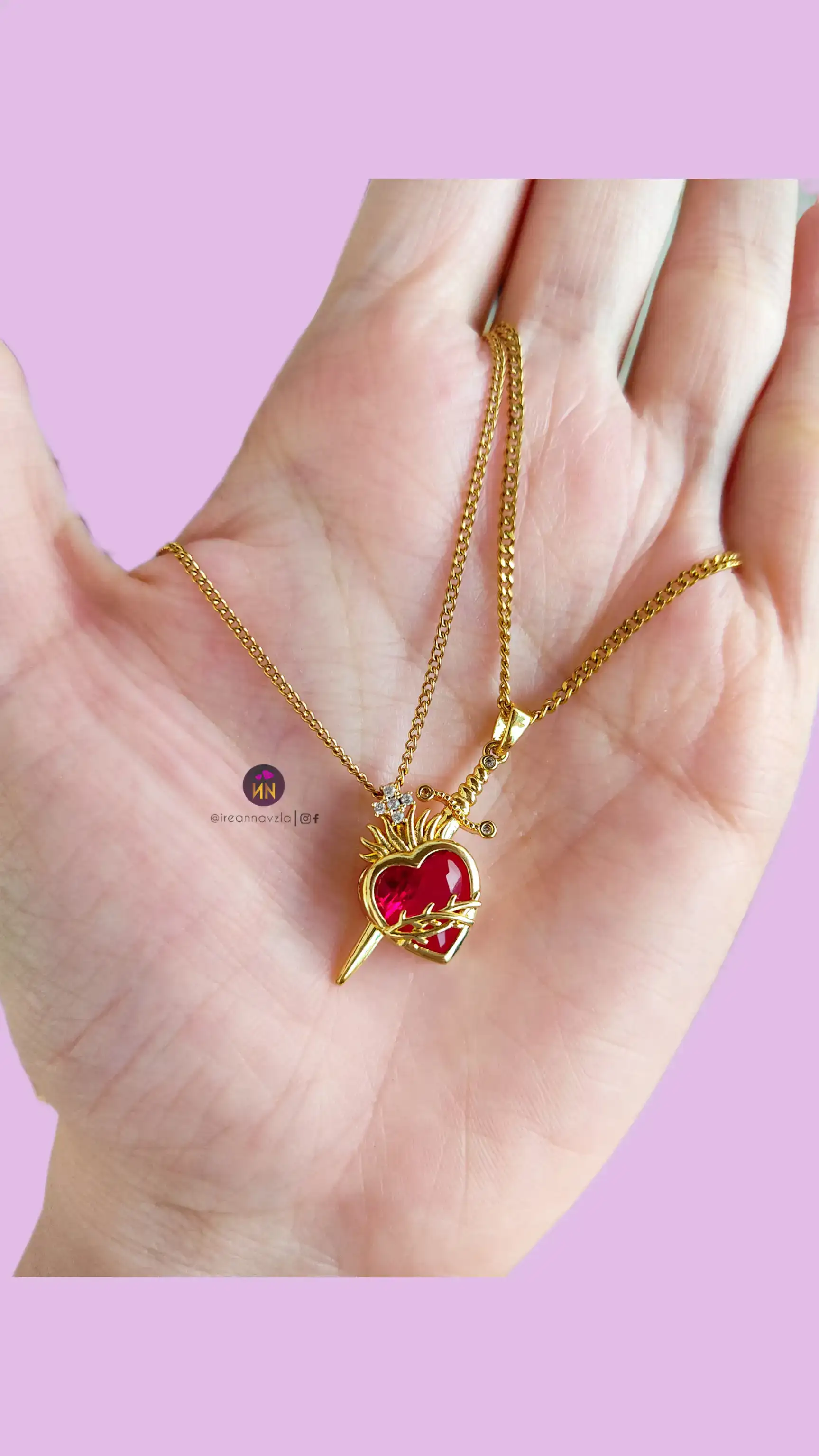 Cadena corazón espada ❤️‍🔥🗡️ 2