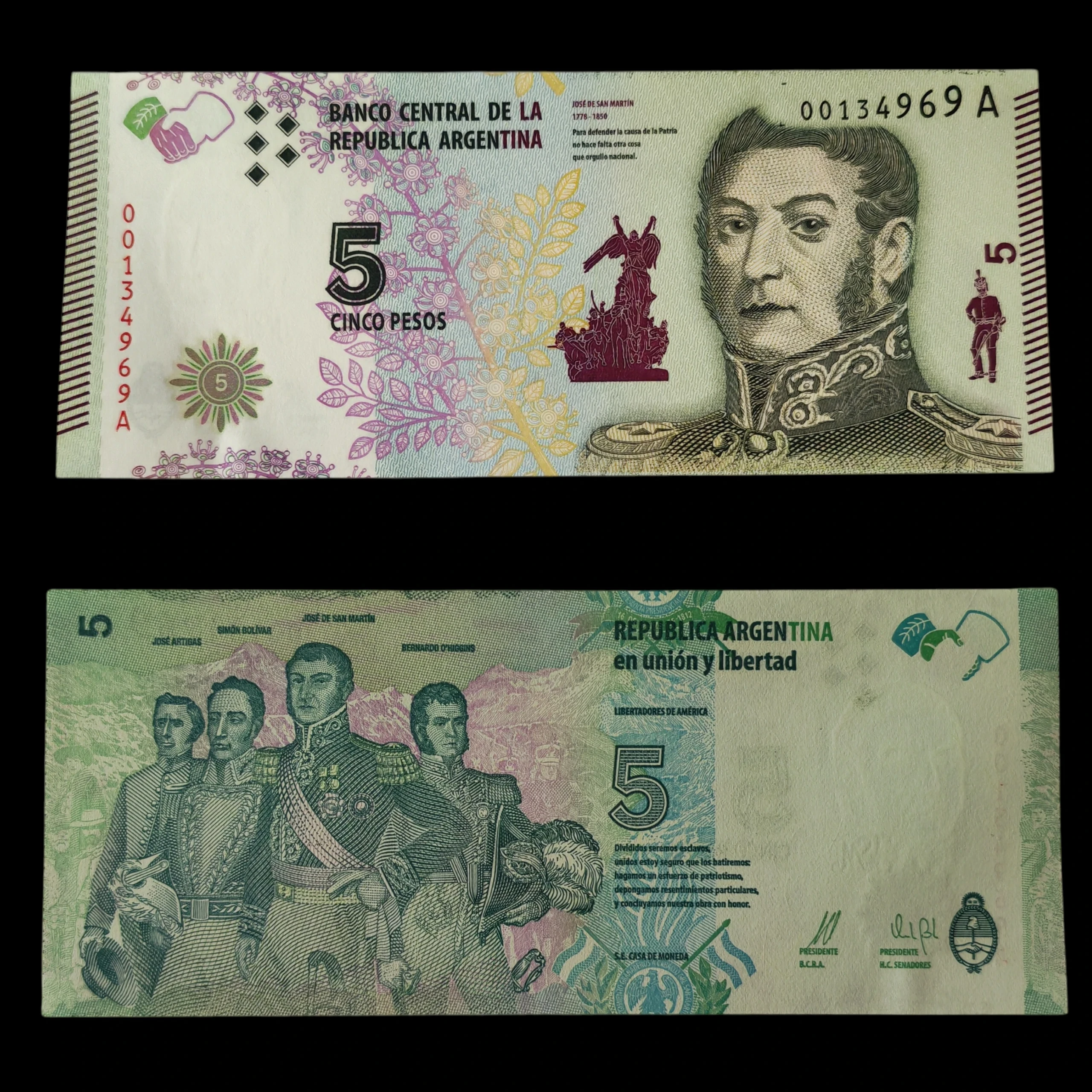 ° Argentina 5 pesos UNC