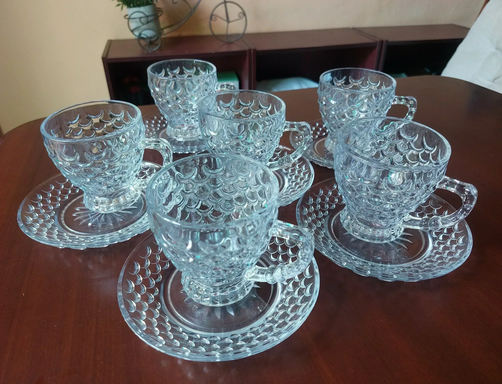 SET DE TAZAS DE CRISTAL 3