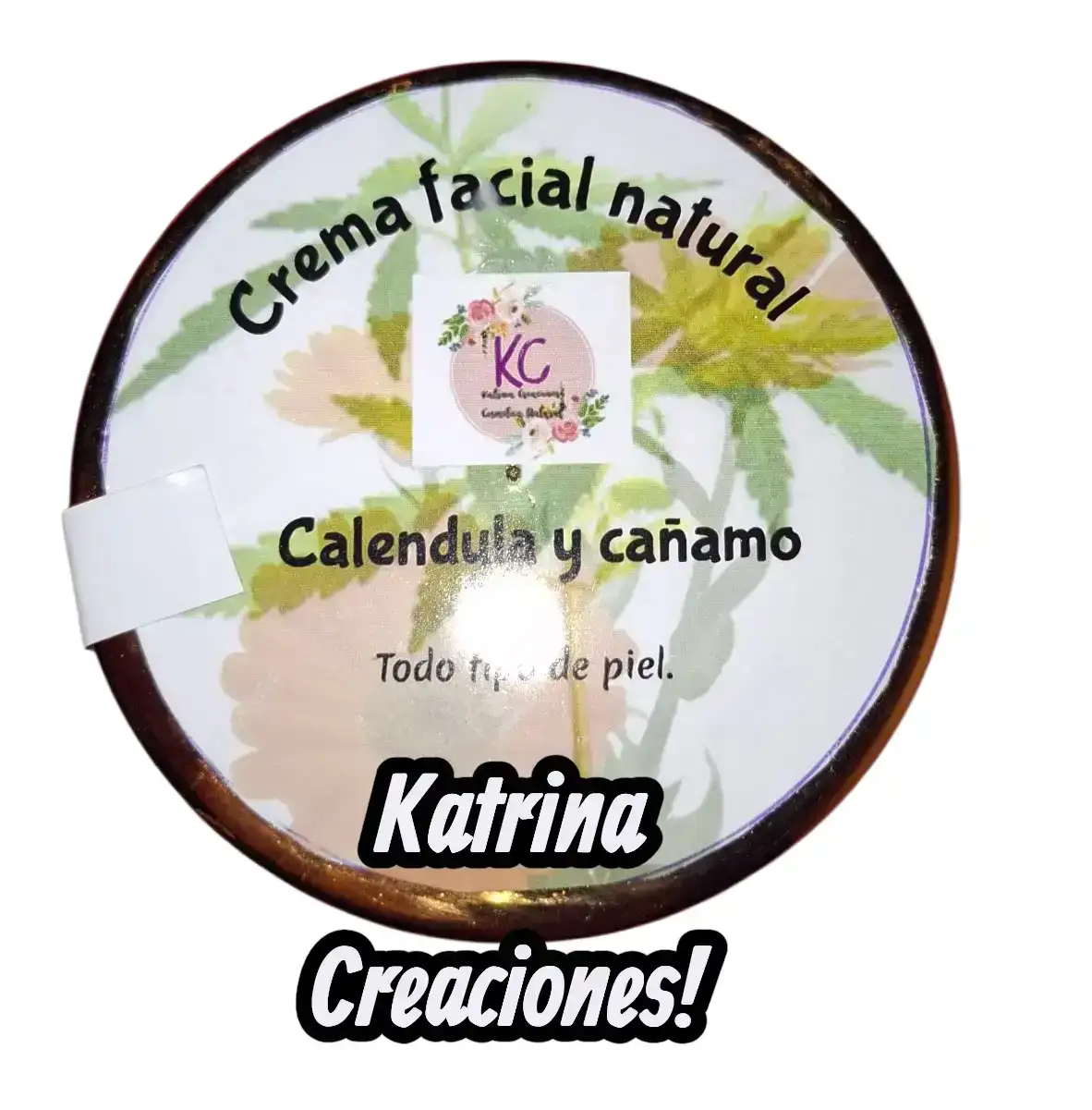 Crema facial natural Calendula y cañamo 2
