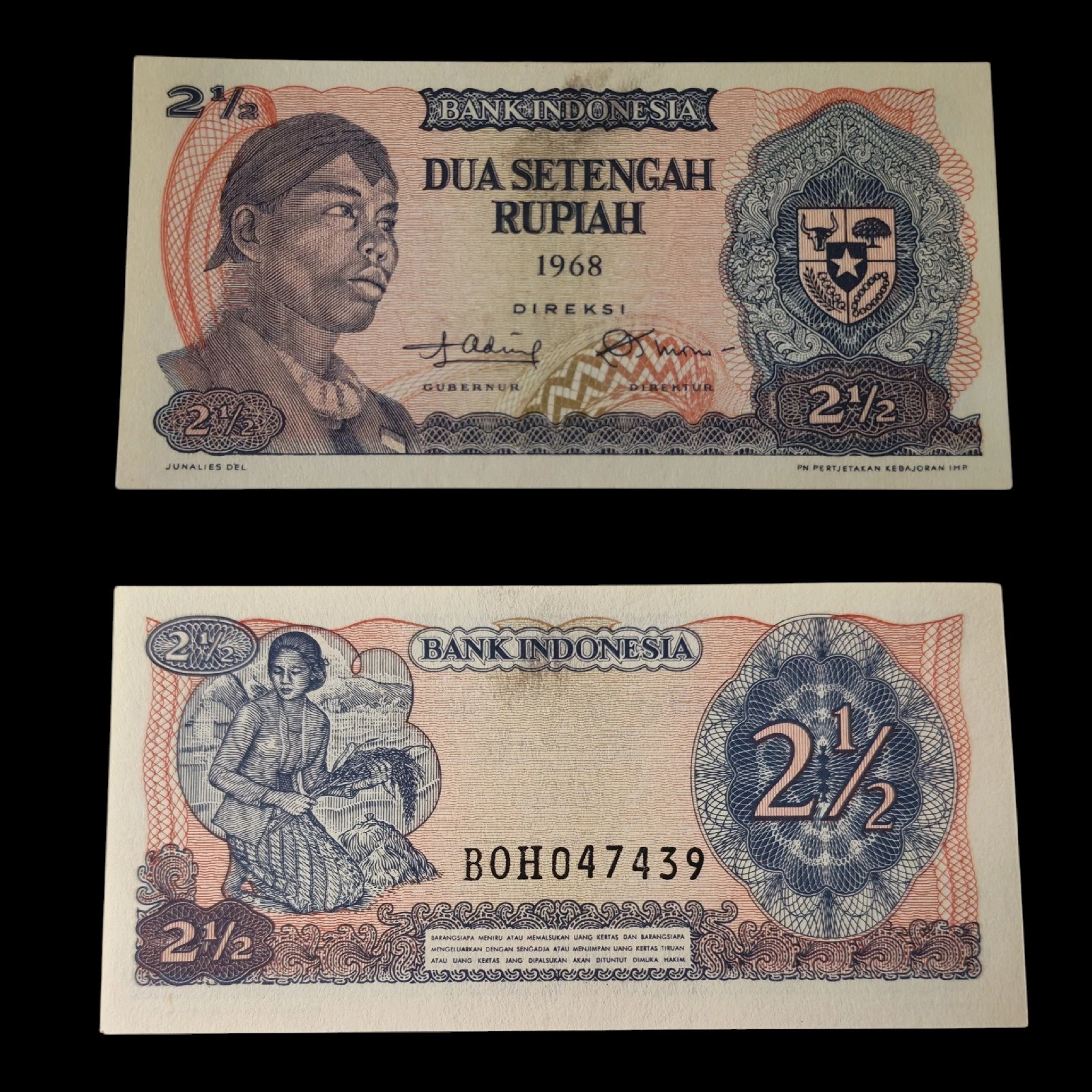 ° Indonesia 2 1/2 Rupias aunc