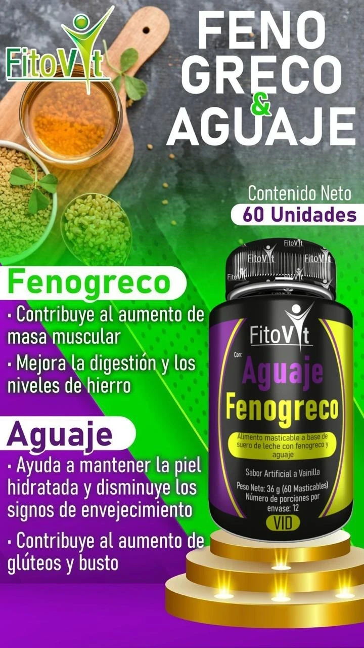 Aguaje y fenogreco x 60 und  2