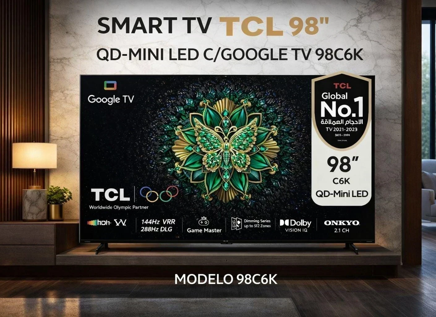 SMART TV TCL 98" QLED MINI LED 4K C/GOOGLE TV  ‼️SOLO POR PEDIDOS ‼️ 