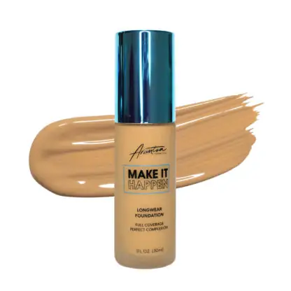 Make It Happen  Fundation tono 10 Camel - Arantza Cosmetics 