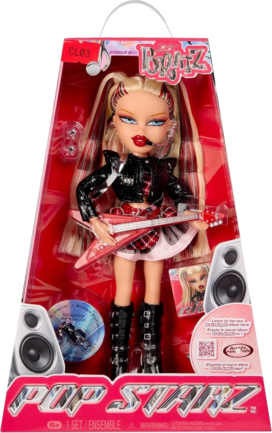 Muñeca de moda Bratz Pop Starz Cloe con accesorios y amuleto