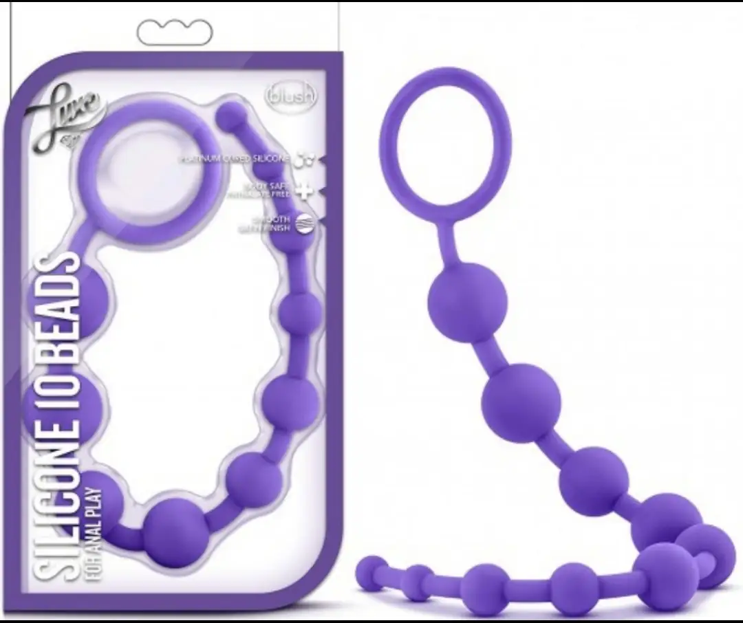 SILICONE 10 BEADS PURPLE  