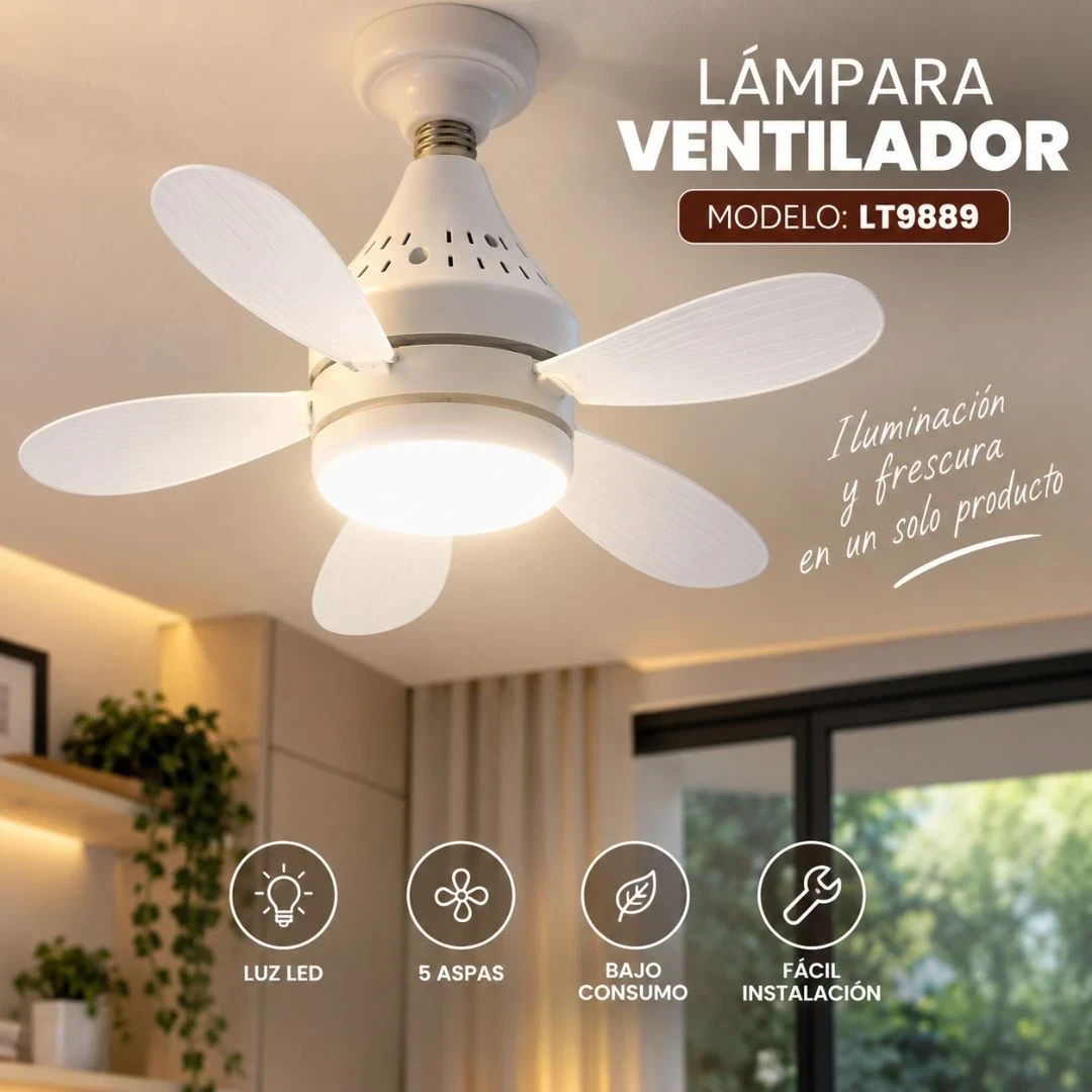 Lámpara Ventilador 2 en 1 Eurolite LT9889 2