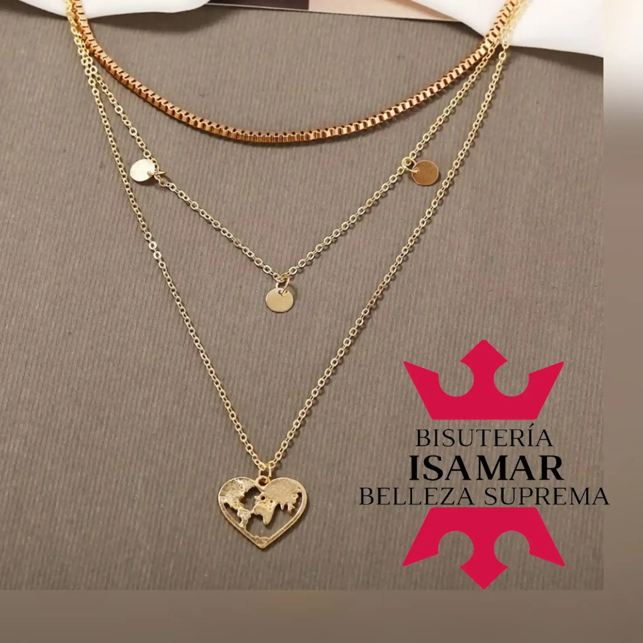 COLLAR CORAZÓN DE MUNDO