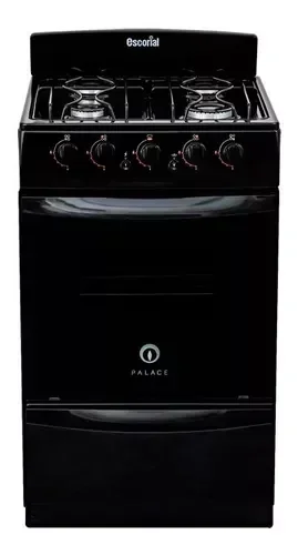 Cocina Escorial Palace Cristal Gas Nat. Negra 55Cm.								