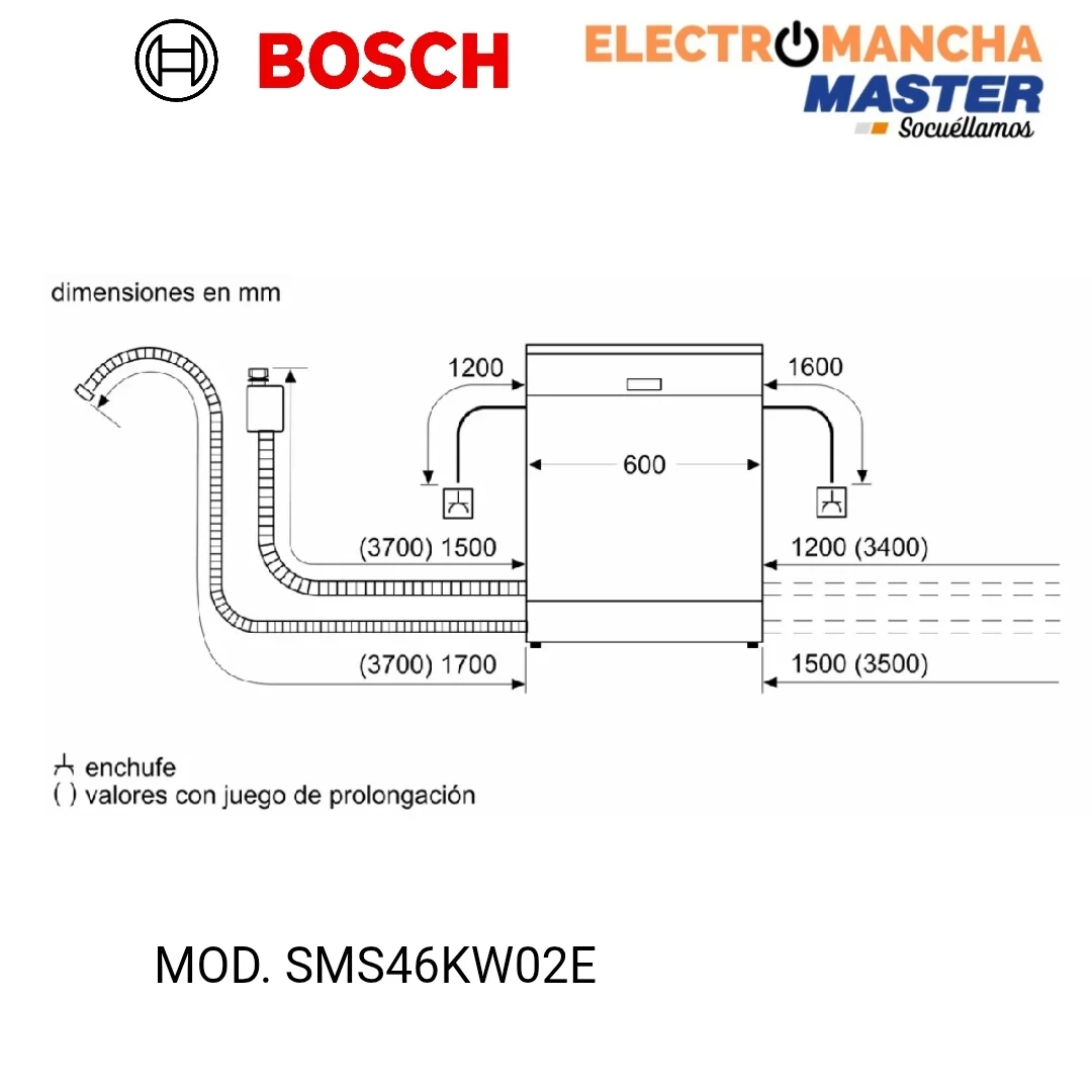 LAVAVAJILLAS BOSCH SMS46KW02E 3 BANDEJA 13 CUB. CLASE E  9