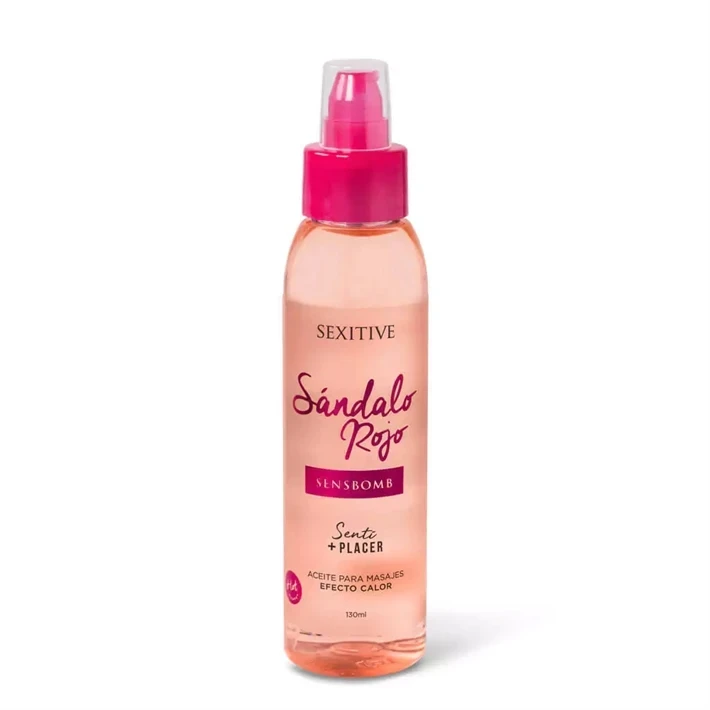 Aceite para masajes SensBomb efecto Calor Sandalo Rojo 130ml