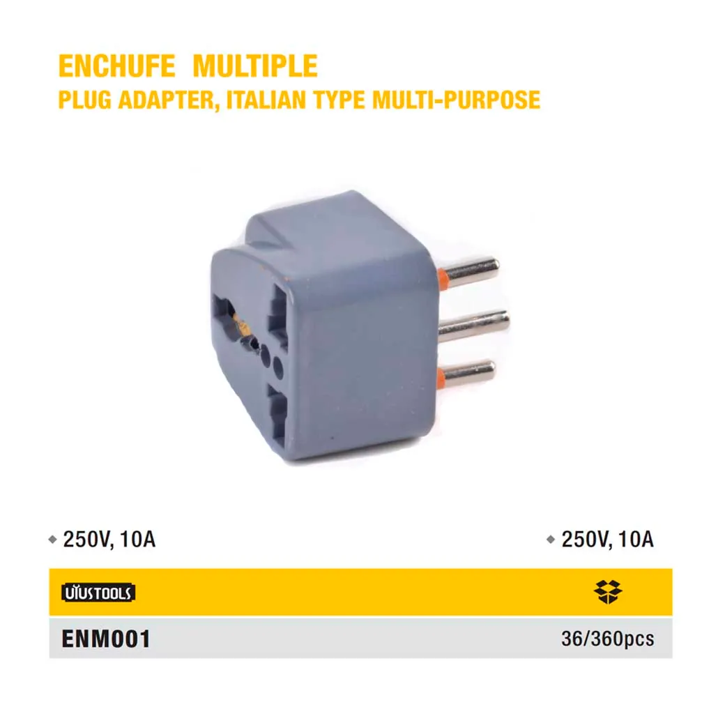 ENCHUFE CABEZA  MULTI ADAPTADOR UYUST 250V 10A 