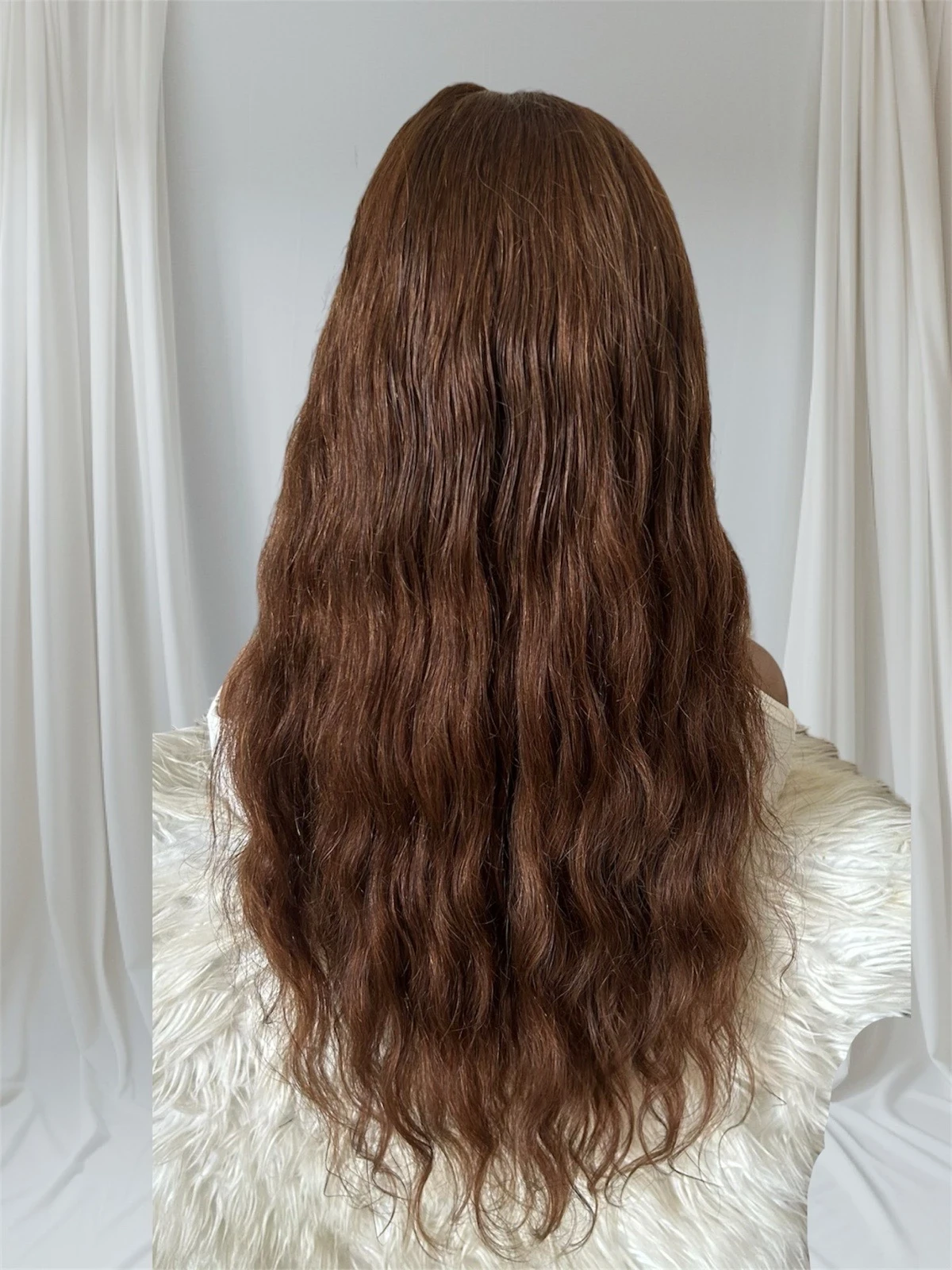 Peluca cabello humamo  de 26 pulgadas, frontal lace 13x4, 180% densidad  4