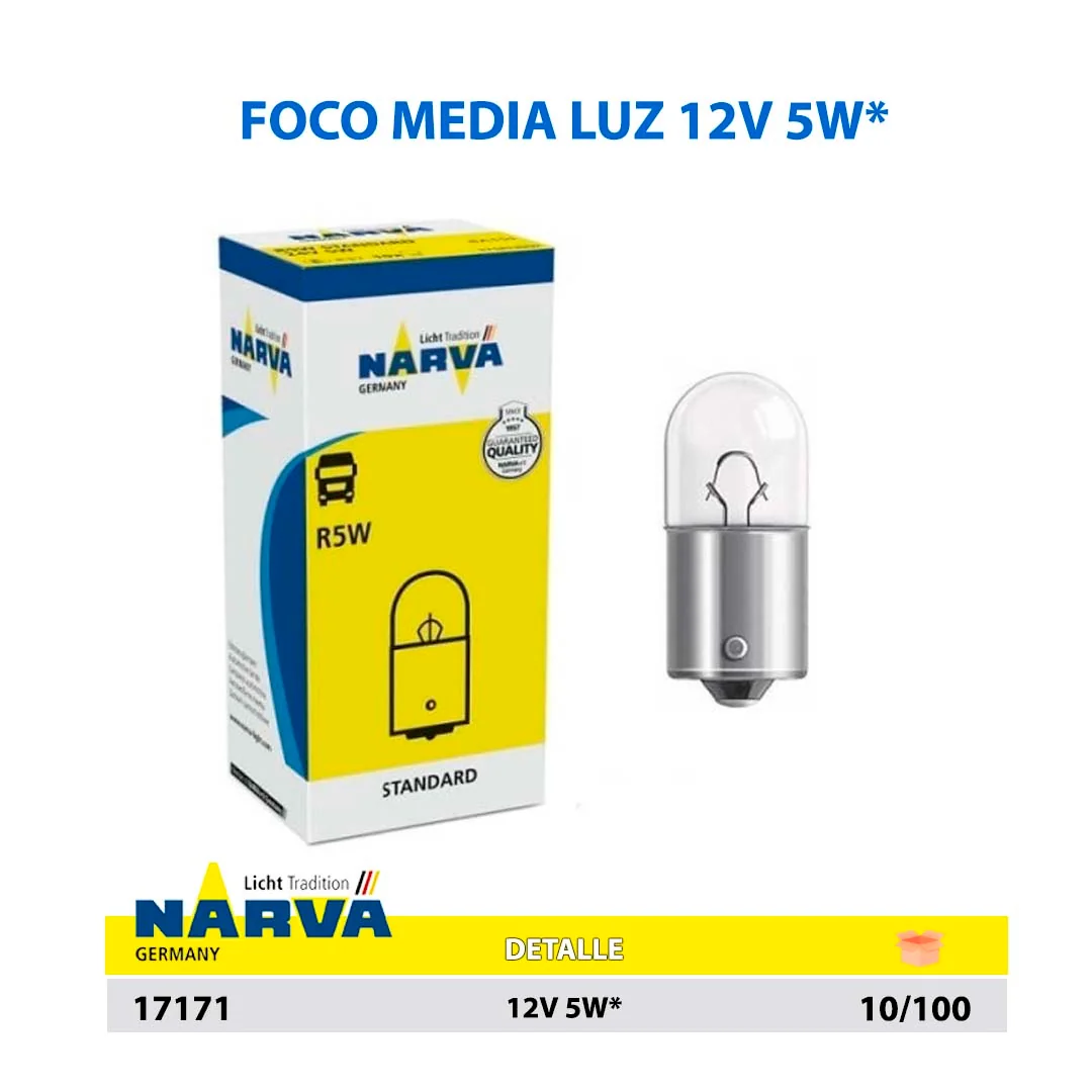  FOCO MEDIA LUZ 12V 5W*