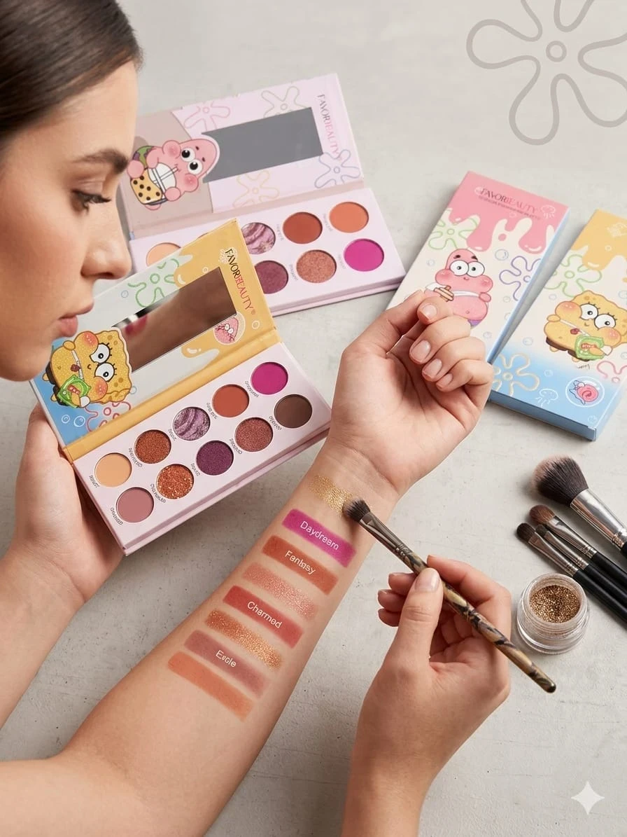 PALETA DE SOMBRAS BOB ESPONJA 4