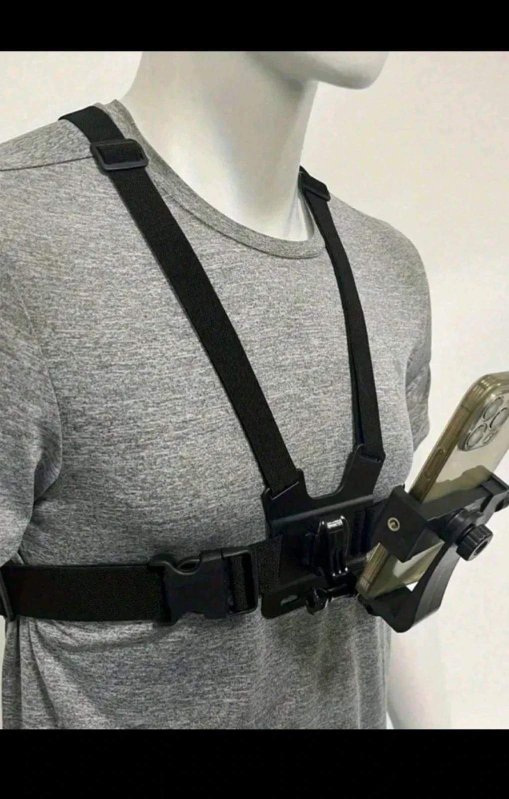 Arnés de Pecho Deportivo para Celular y Cámara de Acción - Soporte Pechera Ajustable 6