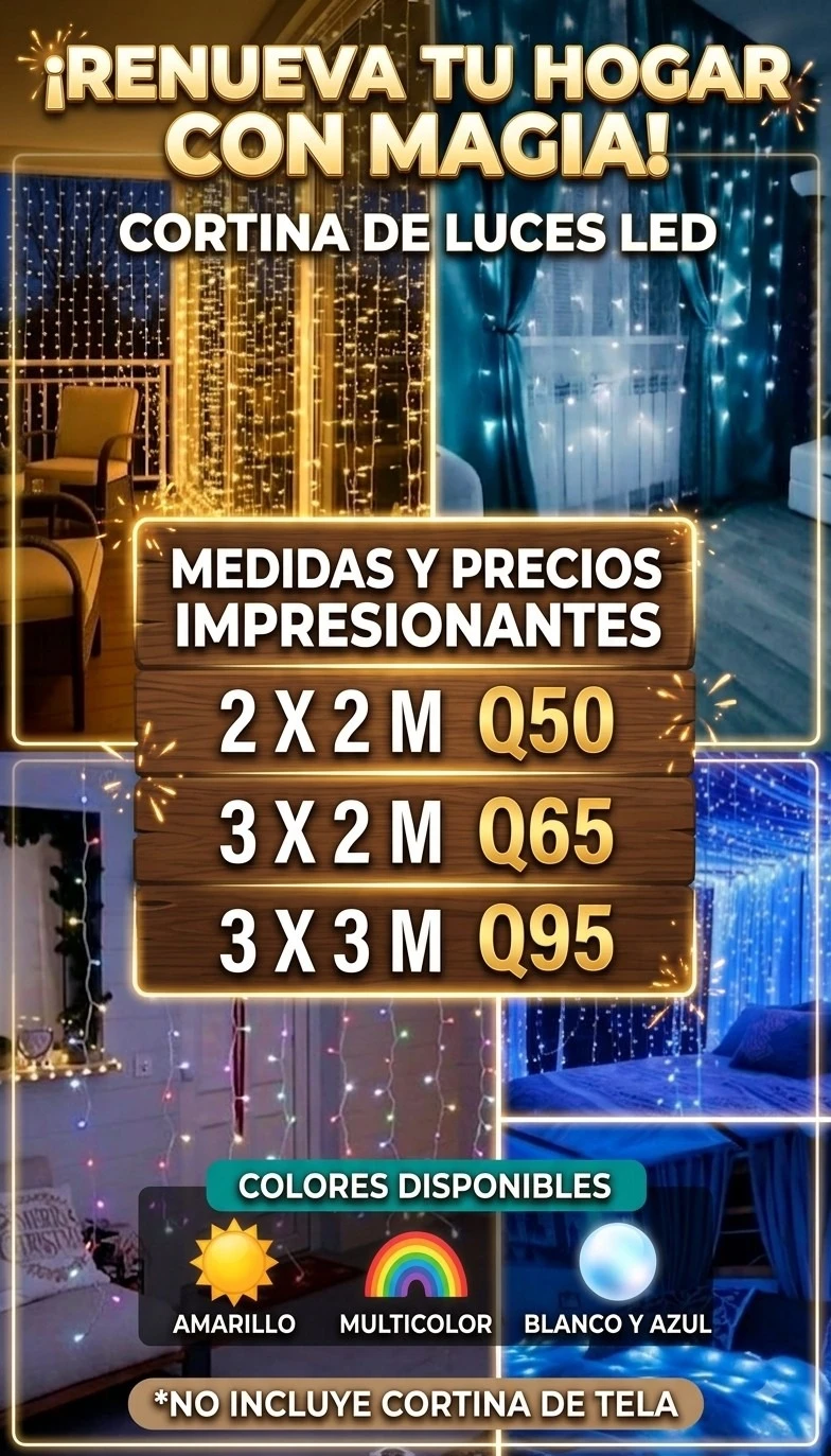 CORTINAS DE LUCES LED