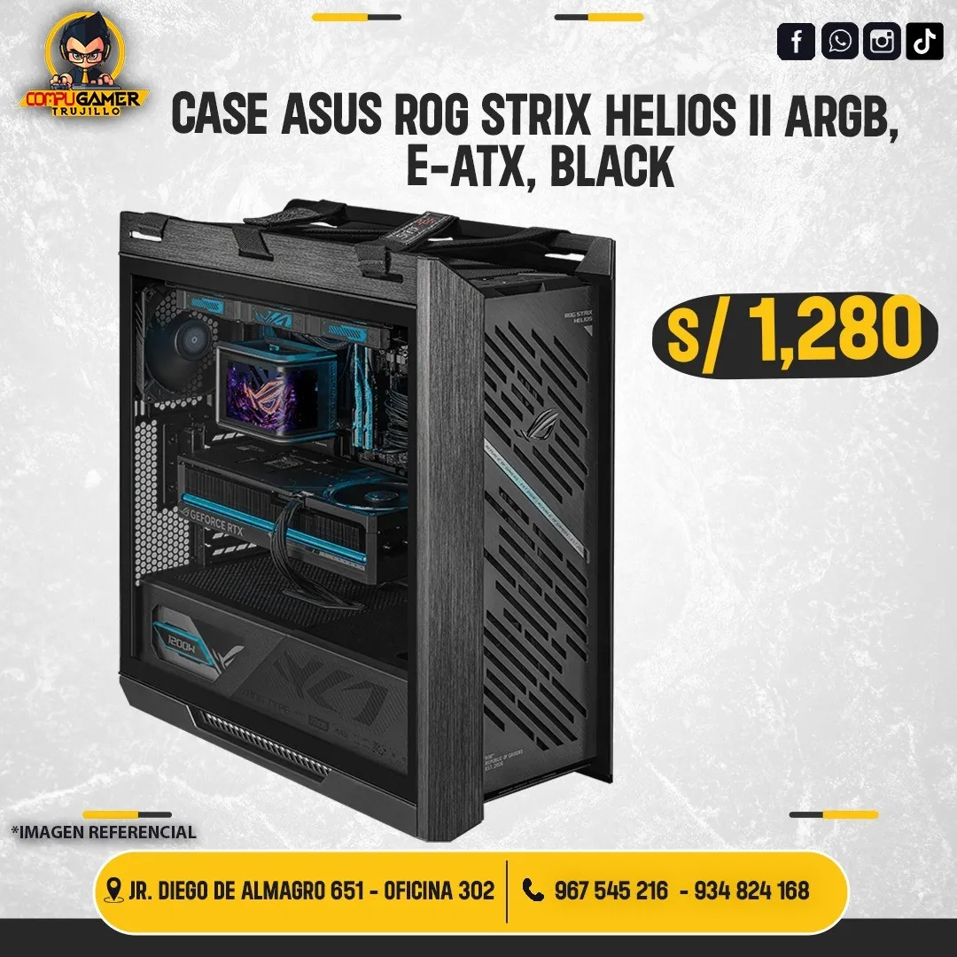 CASE ASUS ROG STRIX HELIOS II ARGB, E-ATX, BLACK