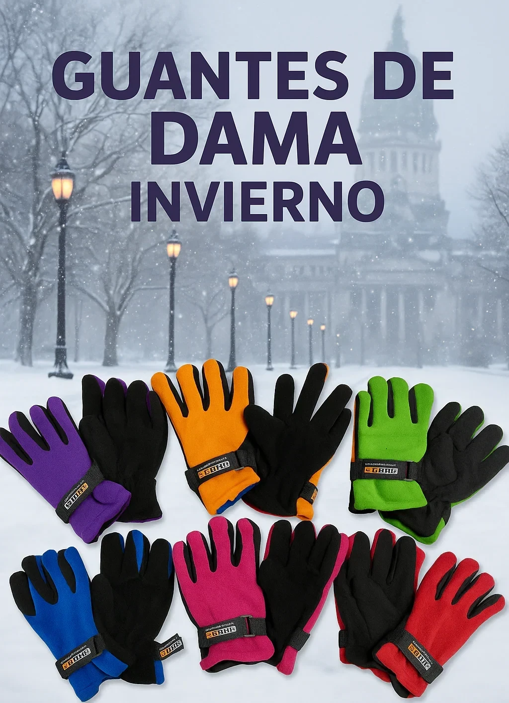 GUANTES POLAR DE COLORES 9008SR