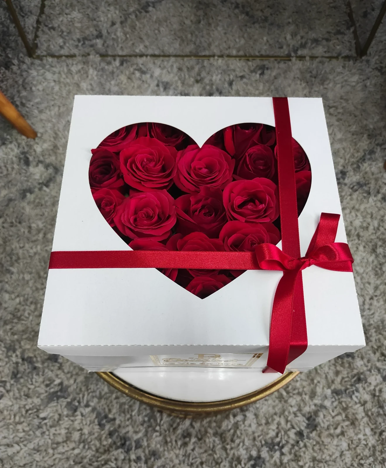 Cuadrada mediana con tapande corazon