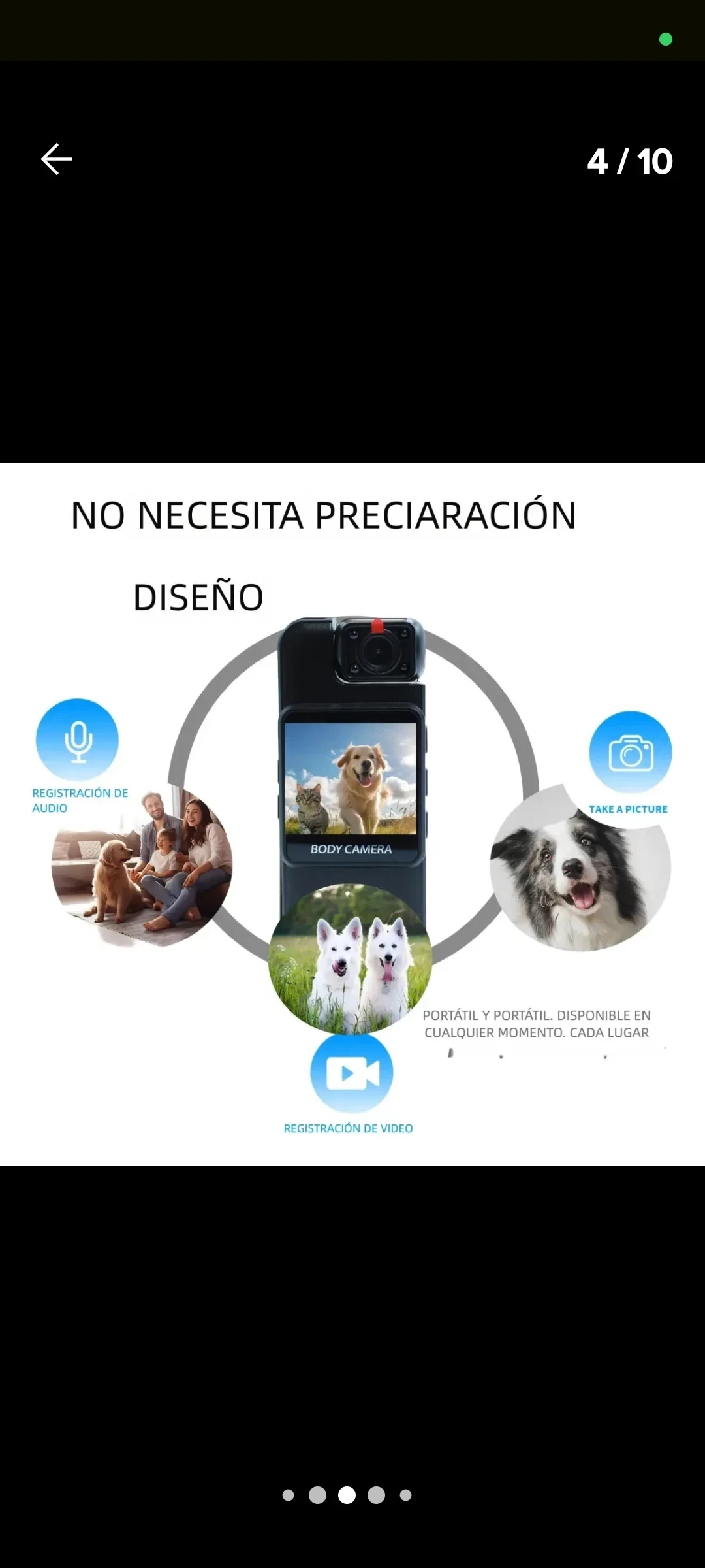 Mini cámara corporal 4k HD WIFI 5