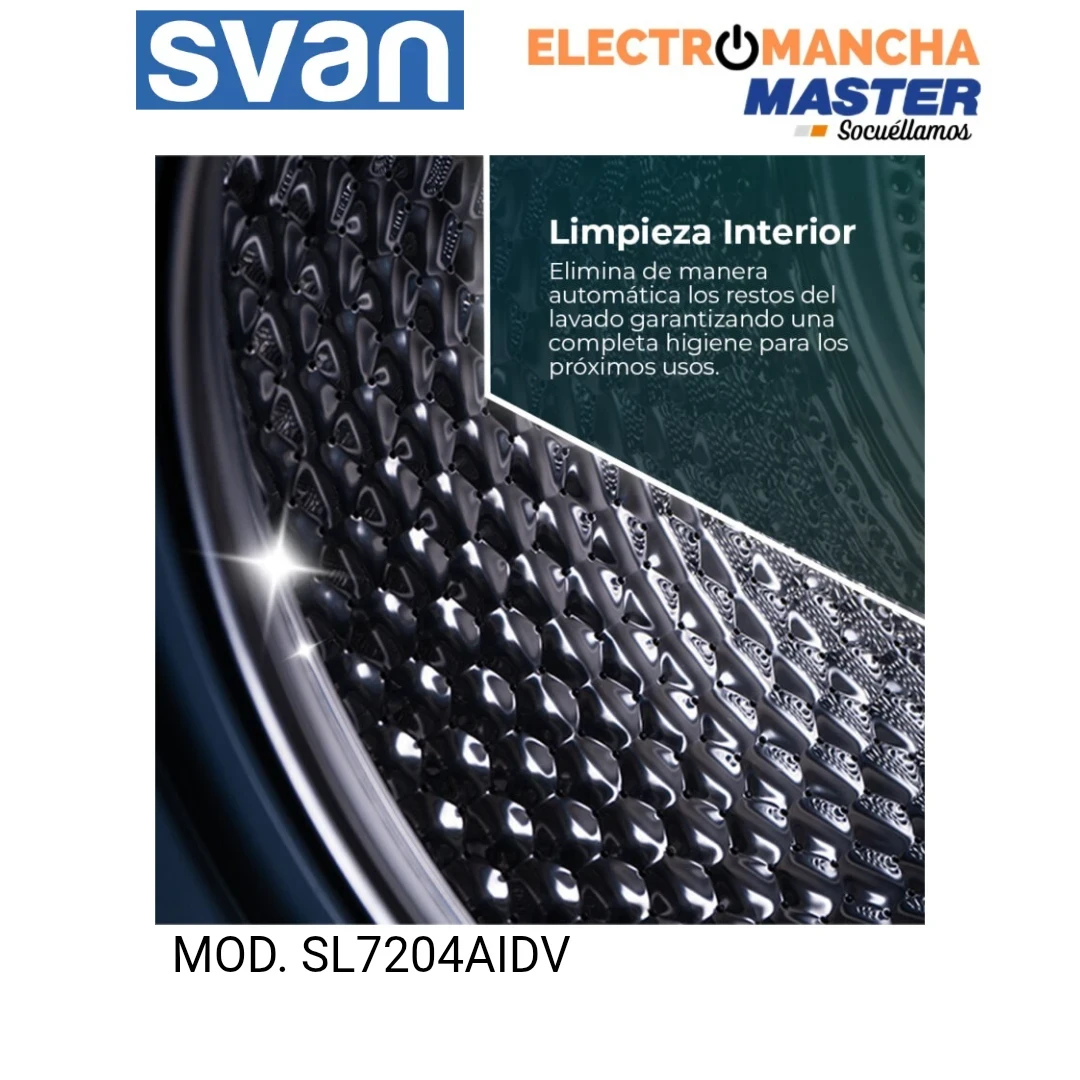 LAVADORA SVAN SL7204AIDV 7 KILOS 1200 RPM CLASE A  5